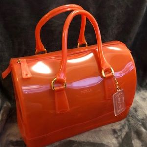 Orange furla candy bag authentic